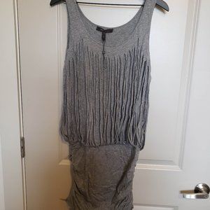 BCBGMaxAzria grey midi dress